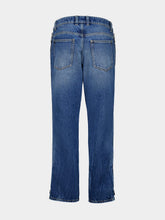 Rabanne Blue Zip-Detail Cropped Jeans