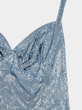 Rabanne Sky Blue Aluminium Strap Maxi Dress