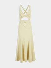 Rabanne Ivory Cut-Out Midi Dress in Viscose Jersey