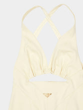 Rabanne Ivory Cut-Out Midi Dress in Viscose Jersey
