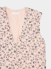Rabanne Light Pink Floral Sequin Sleeveless Top