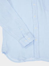 120% Lino Baby Blue Linen Regular-Fit Shirt