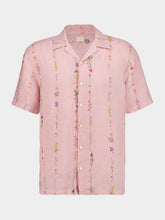 120% Lino Bouquet Pink Floral Linen Shirt