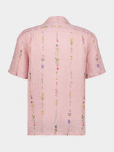 120% Lino Bouquet Pink Floral Linen Shirt