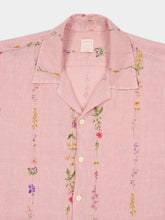 120% Lino Bouquet Pink Floral Linen Shirt