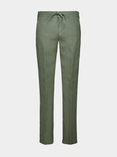 120% Lino Khaki Drawstring Linen Pants