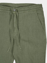 120% Lino Khaki Drawstring Linen Pants