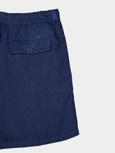 120% Lino Navy Blue Linen Bermuda Shorts
