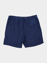 120% Lino Navy Blue Linen Bermuda Shorts