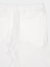 120% Lino White Drawstring Linen Pants