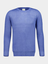 120% Lino Pacific Blue Linen Knitwear