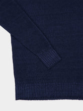 120% Lino Navy Blue Linen Knitwear