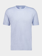 120% Lino Placid Blue Linen T-Shirt