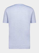 120% Lino Placid Blue Linen T-Shirt