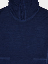 120% Lino Navy Blue Hooded Sweatshirt