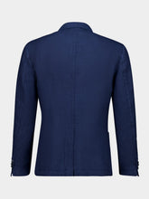 120% Lino Navy Blue Linen Blazer