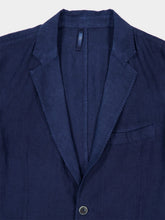 120% Lino Navy Blue Linen Blazer
