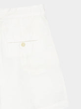 120% Lino White Linen Casual Bermuda Shorts