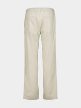 120% Lino Pearl Cotton Straight-Leg Trousers