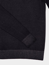 120% Lino Faded Black Wool Hooded Jumper