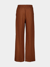120% Lino Caramel Casual-Fit Wool Trousers