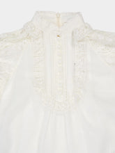 Zimmermann Cream Ascension Lace Yoke Ramie Tunic
