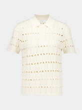 Zimmermann Cream Rhiannon Pointelle Polo