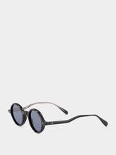 Eyevan Black 347E Round Acetate Sunglasses