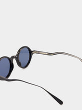 Eyevan Black 347E Round Acetate Sunglasses