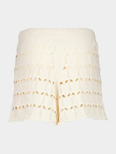 Zimmermann Cream Rhiannon Pointelle Shorts