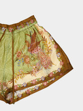 Zimmermann Khaki Scarf Floral Indra Shorts
