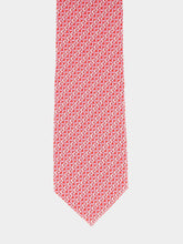 Ferragamo Red Gancini Print Silk Tie
