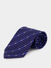 Ferragamo Blue Treccia Silk Tie