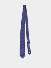 Ferragamo Blue Treccia Silk Tie