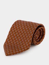 Ferragamo Brown Tetris Silk Tie