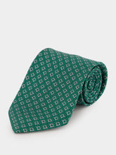 Ferragamo Green Tetris Silk Tie