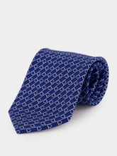 Ferragamo Blue Volt Silk Tie