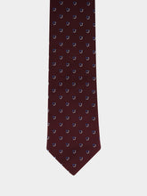 Ferragamo Bordeaux Jacquard Silk Tie