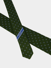 Ferragamo Forest Green Jacquard Silk Tie