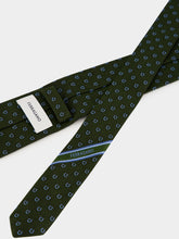 Ferragamo Green Gancini Silk Jacquard Tie