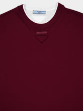 Prada Amaranth Red Layered Cotton T-Shirt