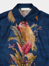 Zimmermann Dark Blue Palm Floral Ascension Shirt