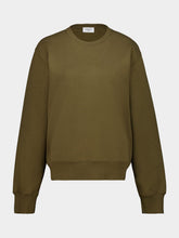Saint Laurent Pesto Green Cassandre Crewneck Sweatshirt