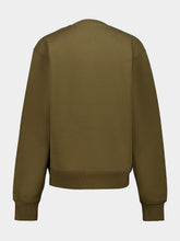 Saint Laurent Pesto Green Cassandre Crewneck Sweatshirt