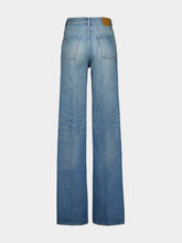 Saint Laurent Yves Flared Jeans in Midi Blue Denim