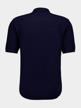 Saint Laurent Marine blue cotton short-sleeve polo shirt