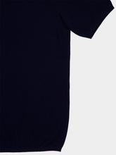 Saint Laurent Marine blue cotton short-sleeve polo shirt