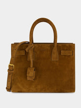 Saint Laurent Sac de Jour Baby in Suede in Caramel Cognac