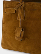 Saint Laurent Sac de Jour Baby in Suede in Caramel Cognac