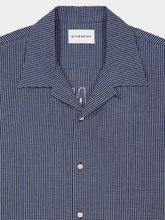 Givenchy Blue Checked Cotton Shirt with Embroidery